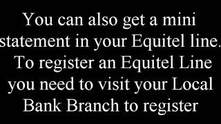 How To Get Equity Bank Statement [upl. by Amanda]