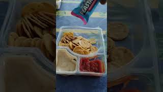 Lunchables nachos with cheese and salsa Lunchly fiesta nachos [upl. by Kotick]