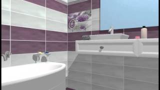 Simulare 3D baie  Colectia de gresie si faianta Life [upl. by Jaffe]