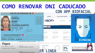 Como sacar renovación de DNI ONLINE 2022 RENIEC PERU  Paso a paso aplicativo DNI biofacial [upl. by Aimet]