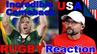 American Coach Reacting to How Faf De Klerk led South Africa the incredible comeback against England [upl. by Akihsan660]