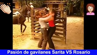 Pasión de gavilanes Sarita y Rosario se pelean [upl. by Inafetse499]