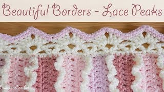 Beautiful Crochet Border Lace Peaks [upl. by Armbrecht185]