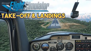 Microsoft Flight Simulator 2020  TAKEOFF amp LANDINGS [upl. by Akeenat677]