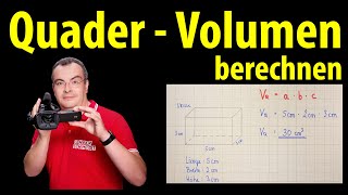 Quader  Volumen berechnen  Lehrerschmidt [upl. by Snej40]