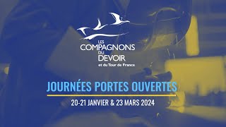 Journées Portes Ouvertes chez les Compagnons du Devoir [upl. by Aknayirp]