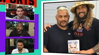 Jason Momoa Performs Haka Dance for UFC Fighter Mark Hunt  TMZ Sports [upl. by Ynots581]