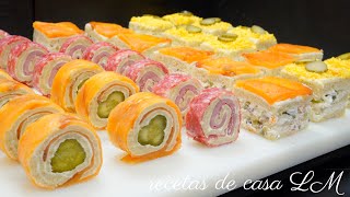 CANAPÉS FRÍOS FÁCILES Y RÁPIDOS PARA NAVIDAD  LOS PUEDES PREPARAR CON ANTELACIÓN [upl. by Jablon]