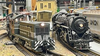 „New York Central“ trains running on Gscale layout LGB Aristocraft USA Trains model railroad [upl. by Azar364]