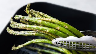 Air Fryer quotRoastedquot Asparagus with Time amp Temp [upl. by Ahsercul443]