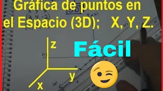 Gráfica de puntos en el espacio  ☑️ Gráfica eje x y z 3D MUY FÁCIL  MatematicaBasica [upl. by Aitnuahs472]