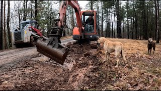 Installing culvert pipes [upl. by Lucretia]