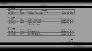 GNM datesheet 2024 PNRC  Punjab GNM datesheet annual exam datesheet declared general nursing [upl. by Folberth]