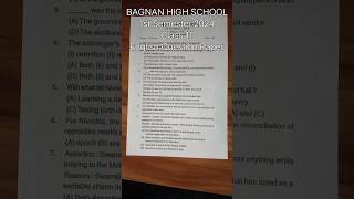 BAGNAN HIGH SCHOOL CLASS 11 1st Semester 2024 ENGLISH Question Paperbagnanhighschool shorts games [upl. by Anelaf]