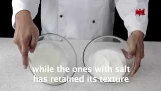 Lesson How to stabilize egg whites using salt [upl. by Mulloy]