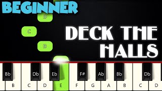 Deck The Halls  BEGINNER PIANO TUTORIAL  SHEET MUSIC by Betacustic [upl. by Monroy]