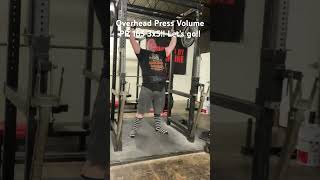 Overhead Press Volume PR 165 3x5 Let’s go [upl. by Lalad]