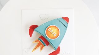 🌟 Creating a Cute Cartoon Rocket Cake 🌟 [upl. by Lodge293]