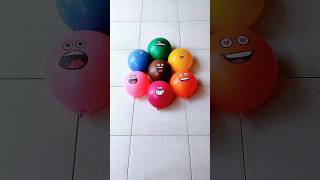 Seven Emoticon Water Balloons Popping Reverse Video Asmr [upl. by Assetak658]