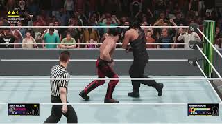 SETH ROLLINS Vs ROMAN REIGNS MONEY IN THE BANK WWE 2K19 GAMEPLAY 4K PC [upl. by Gaskill535]