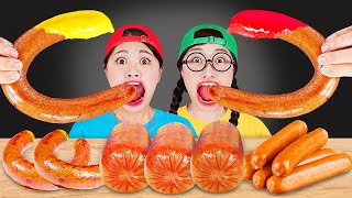 Kielbasa Sausage Challenge 킬바사 소시지 챌린지 DONA 도나 [upl. by Nylemaj]