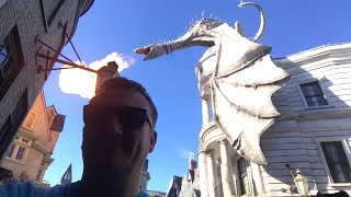 retrosmile adventures on Harry Potter and the Escape from Gringotts ride Universal Studios Orlando [upl. by Jenei]