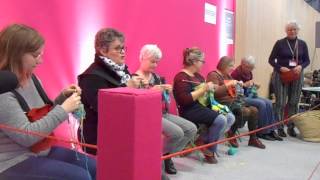 The speed knitting competition at Laiguille en fete in Paris February 2015 [upl. by Asselim]