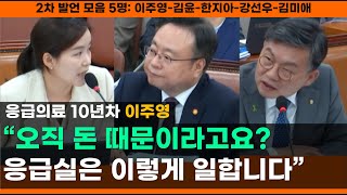 이주영 quot가수지망생 많이 뽑는다고 판소리 무형문화재 많이 생기나요quot 오직 돈 때문이라고 생각하시는데 응급실은 이렇게 일합니다quot 조규홍 김윤 강선우 한지아 보복위 716 2차발언 [upl. by Harlan]