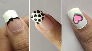 3 TYPES OF VERY EASY NAIL ART DESIGNS FOR BEGINNERS AT HOME 🔥 [upl. by Eirffej678]