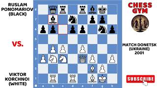 Viktor Korchnoi vs Ruslam Ponomariov Match Donetsk Ukraine 2001 [upl. by Morrissey260]