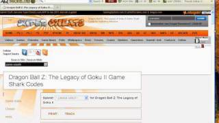 dragonball Z the legacy of goku 2 gameshark code [upl. by Sapers701]