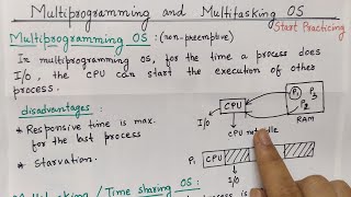 Multiprogramming Operating System and Multitasking Operating System  Types of Operating System [upl. by Narad]