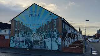 A walk trhough Shankill Road Murals Belfast [upl. by Drofnil]