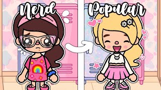 Nerd To Popular 🏫  WITH VOICE 🎙️ Toca Boca TikTok Roleplay 🩵🌈 [upl. by Melony]