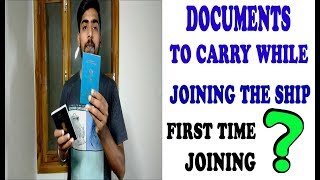 Documents To Carry While Joining The Ship  First Time Joining Ship [upl. by Eeclehc]