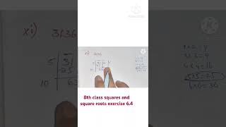 Square root of 31368th class squares and square roots exercise 64 8th class maths [upl. by Ahsinan]