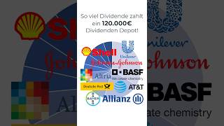 Wie viel DIVIDENDE zahlt ein 120000€ Depot shorts Dividenden Aktien [upl. by Drugge904]