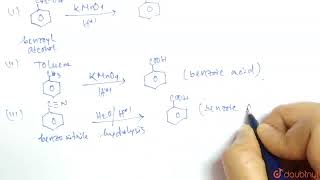 Writeequations for thepreparation ofbenzoicacidfromthe followingcompoundsI benzyl alcoholii [upl. by Terri]