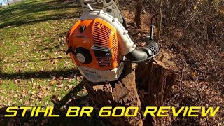 Stihl BR600 back pack blower repairs new fuel pipes  fuel cap [upl. by Cinemod394]