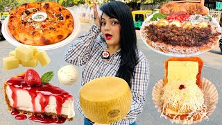 Living on Cheesy Food for 24 Hours Challenge  Ahmedabad Food Challenge [upl. by Htial]