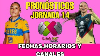 JORNADA 14 LIGA MX FEMENIL CLAUSURA 2024 FECHAS HORARIOS Y CANALES [upl. by Yelrak]