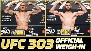 UFC 303 Pereira vs Procházka 2 Official WeighIns  MMA FIghting [upl. by Cohbert]