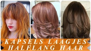 Kapsels laagjes halflang haar 2018 [upl. by Sheeree]