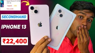 Second Hand iPhone 13 at ₹22435 Only😲 😱 I Best Trusted 9 Secondhand Mobile Website in India ✅ [upl. by Salazar]