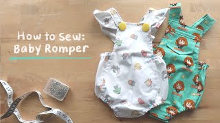 DIY Baby Romper with patterns amp measurements [upl. by Nospmoht]