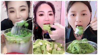 Best matcha green tea powder amp Eating matcha powdered ice amp matcha benefits amp Matcha ice mukbang 128 [upl. by Ida]