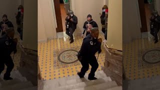 US Capitol Police Officer Eugene Goodman escorts Kamala Harris at inauguration [upl. by Nessa]