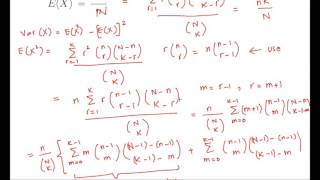 Hypergeometric Distribution Variance [upl. by Nuli]