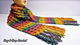 Crochet a Scarf in UNDER 3 HOURS 😱🧶 [upl. by Jakie814]