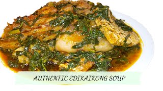 HOW TO MAKE AUTHENTIC EDIKAIKONG SOUP NIGERIAN STYLE VEGETABLE SOUP [upl. by Trula]